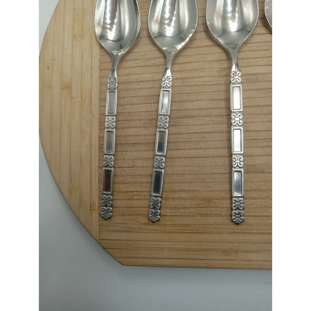 Oneida Community MADRID‎  No Black  Stainless 6 TeaSpoons   See Pictures